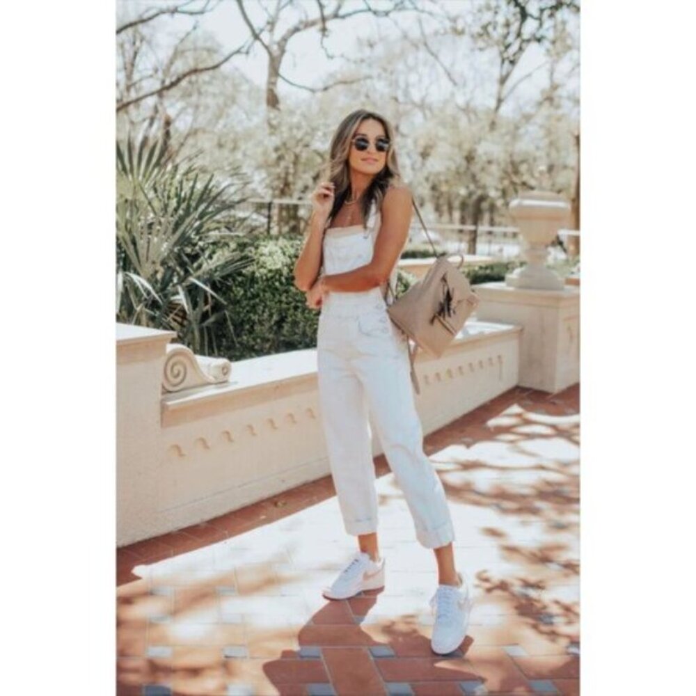FREE PEOPLE We the Free Ziggy Denim Overalls in Wash Parchment Size Medium - Picture 4 of 15